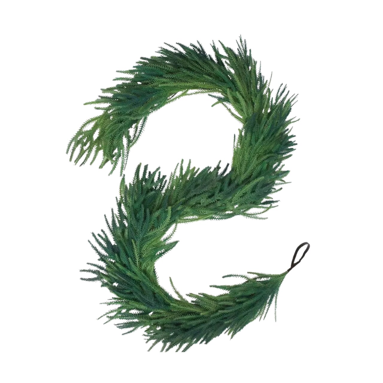 9ft Real-Feel Norfolk Pine Garland Natural Look Artificial Christmas Greenery for Stairs & Mantel